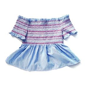 Cropped peplum blouse